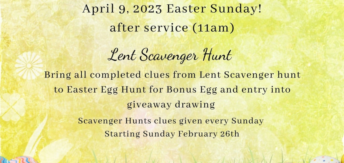 Lent & Easter 2023 – February 26 – April 9