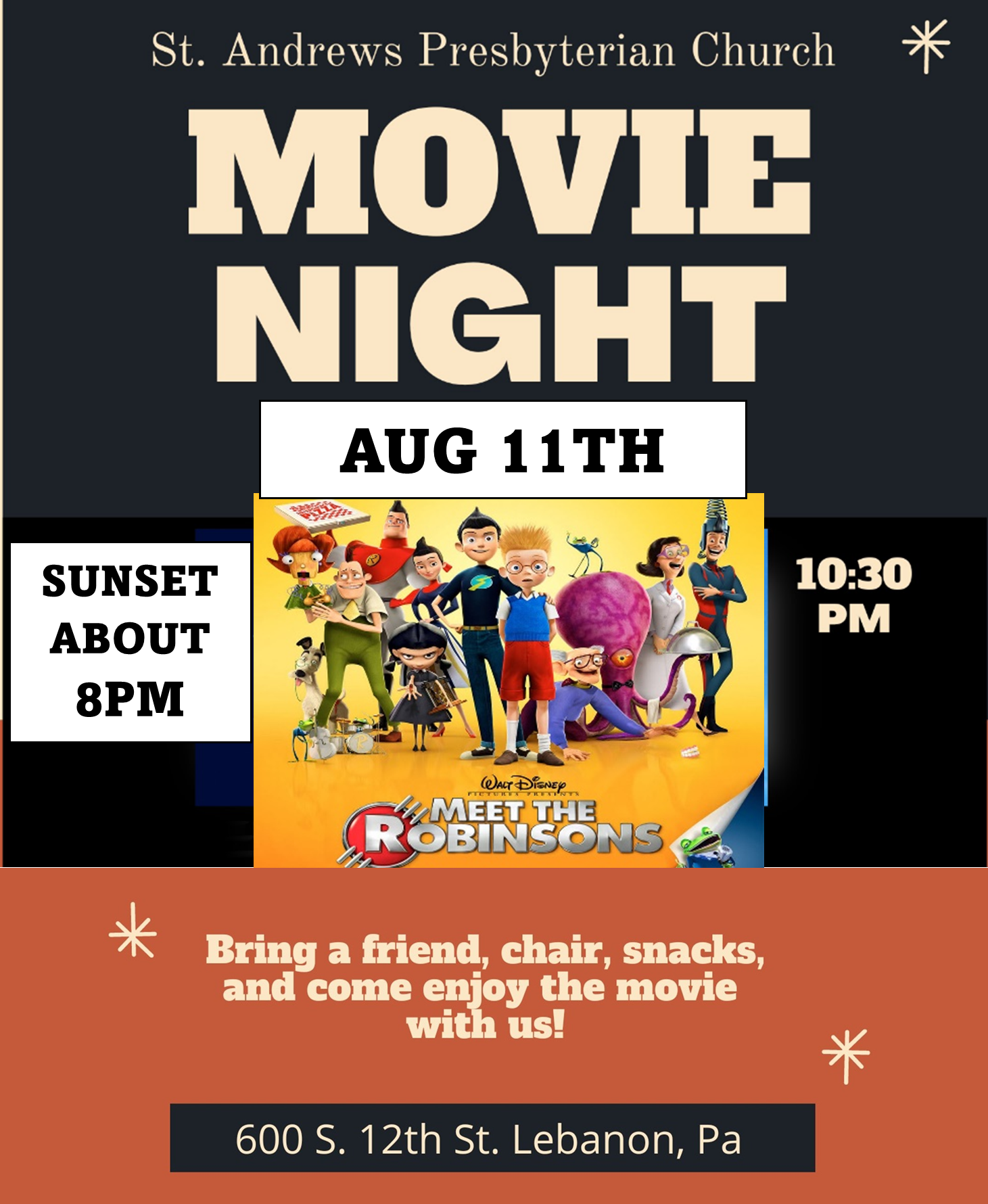 August Movie Night St. Andrews Presbyterian Church