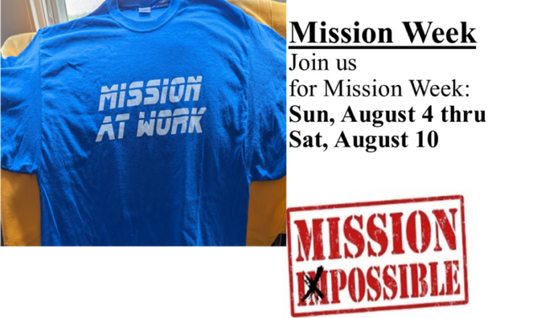 Mission Week Aug 4-11