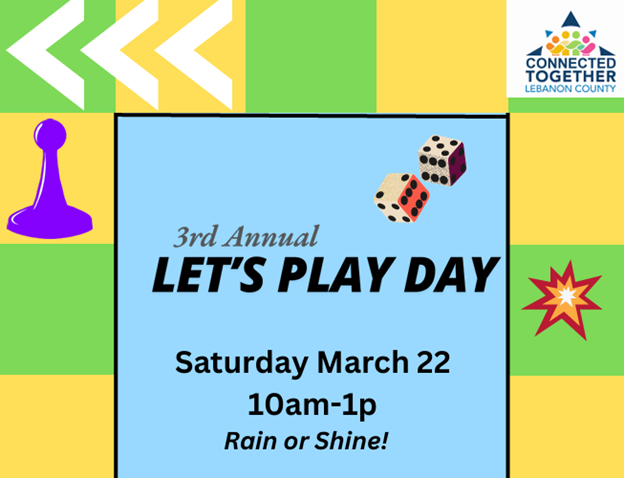 March 22 10-1 Let’s Play Day